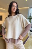Bobby Mesh Layering Top Plain Mocha